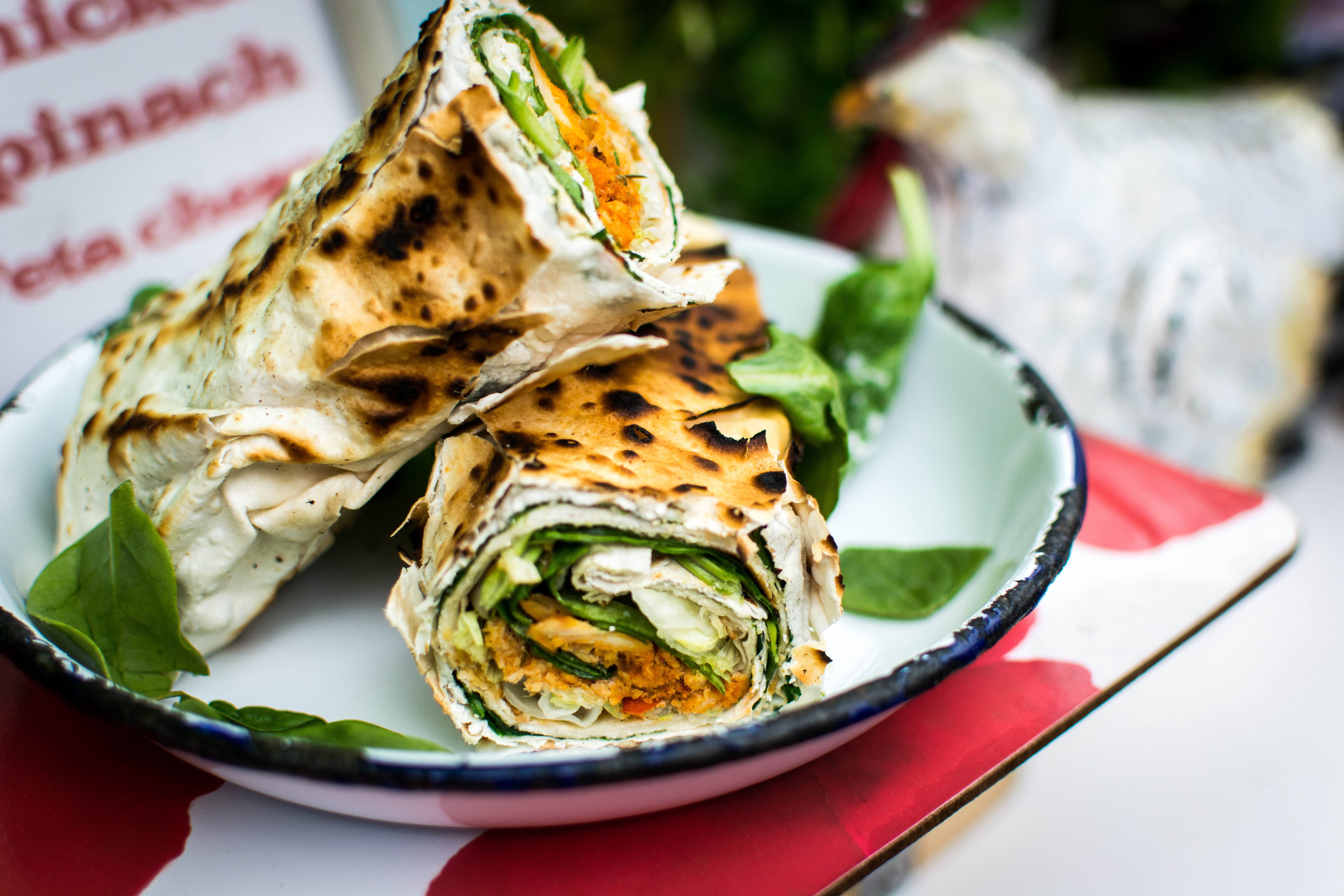 Feta wraps med spenat