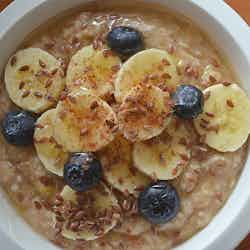 Banana Blueberry Yogurt Porridge