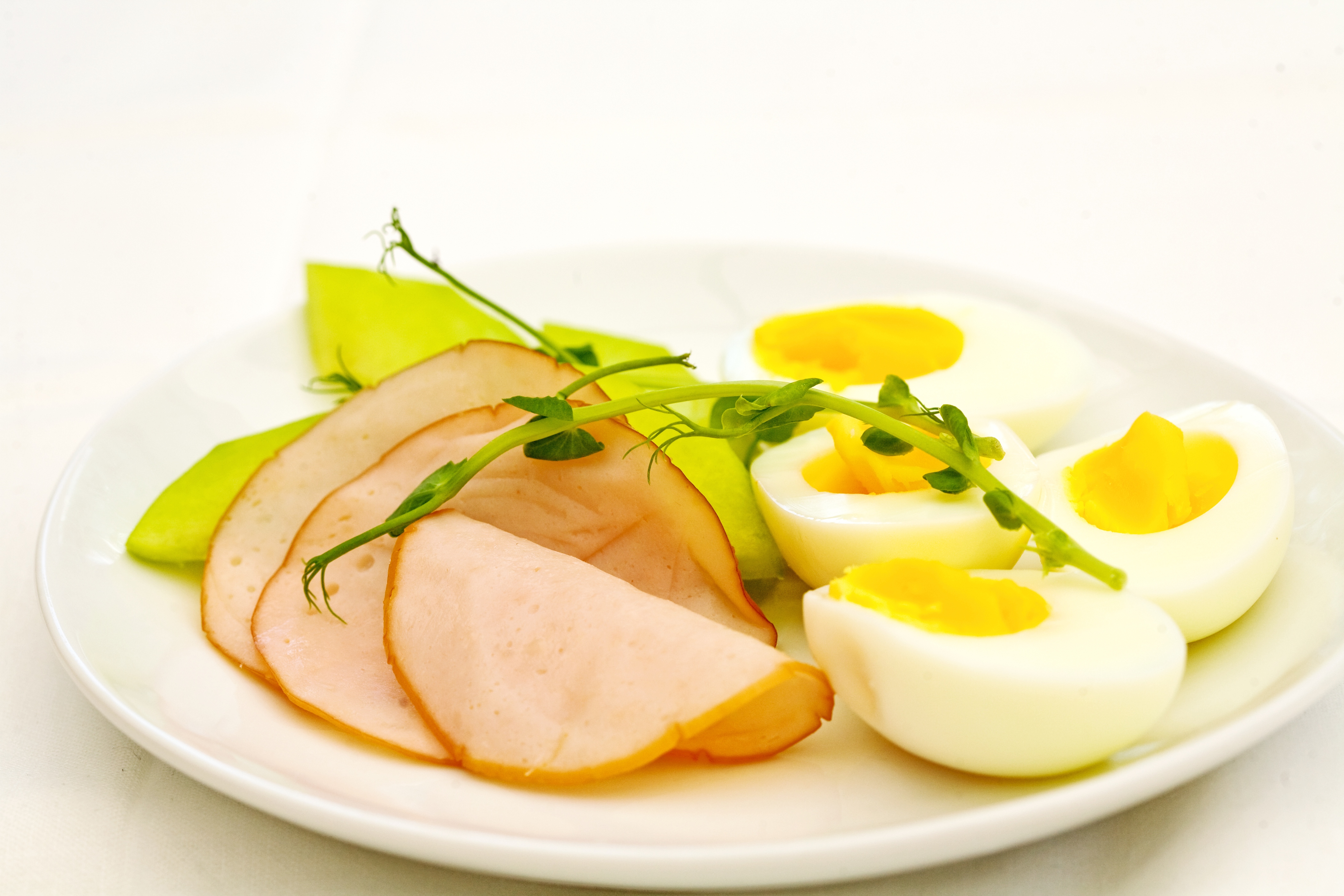 Ägg med melon och kalkon