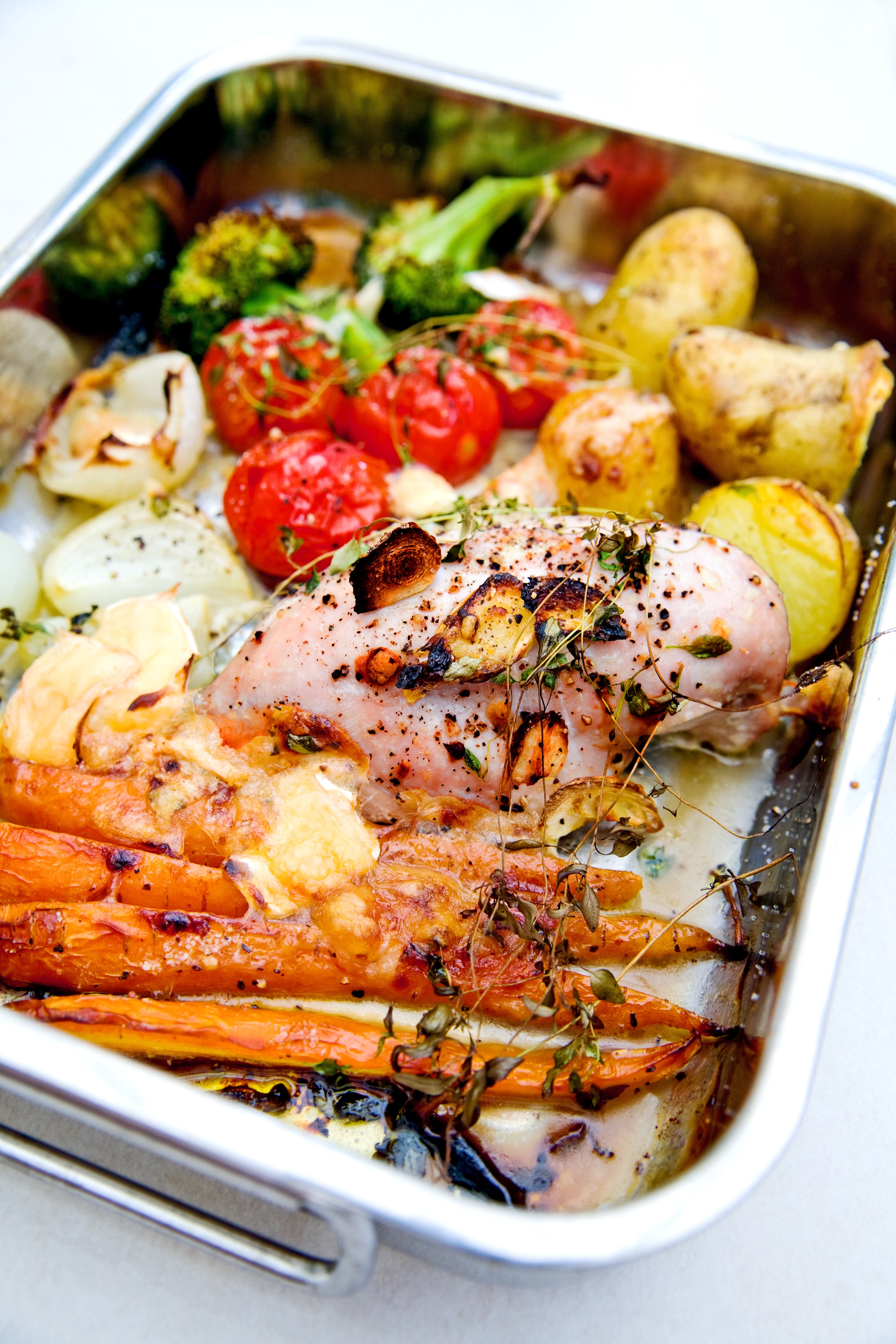 Allt-i-ett-kyckling i ugn