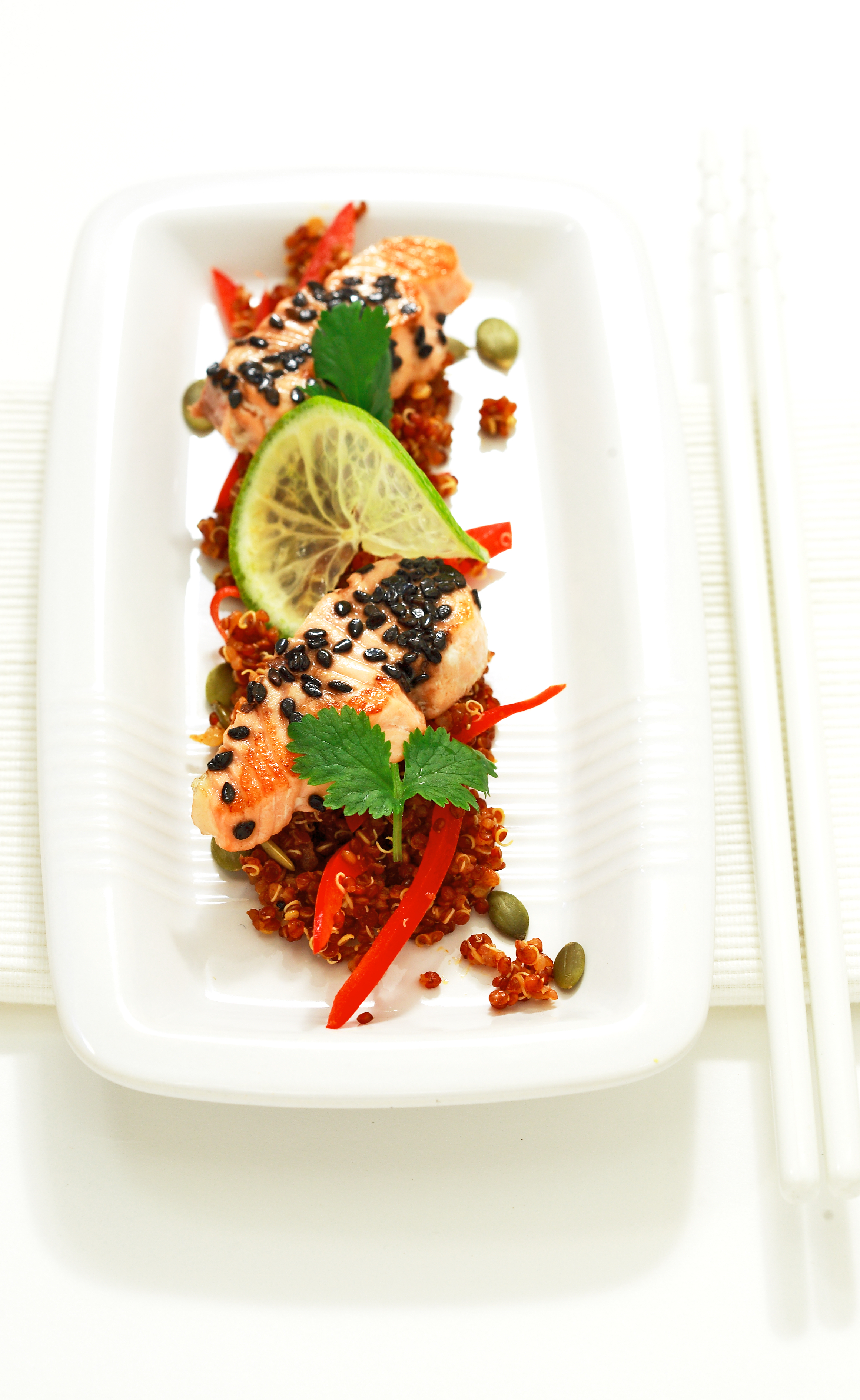 Laxsallad med quinoa