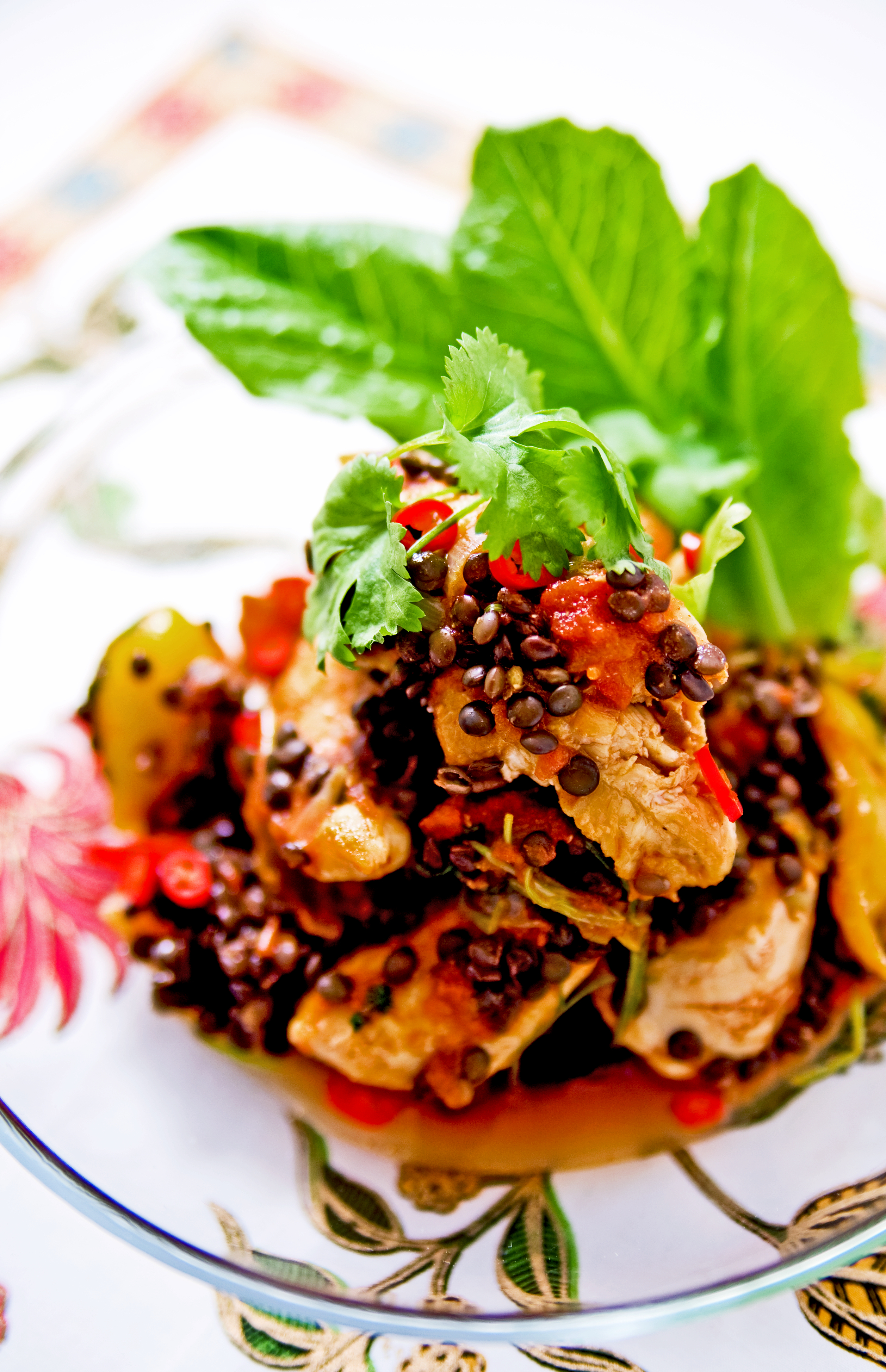 Kycklingchili med belugalinser