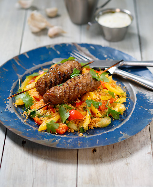 Lammkebab med couscous